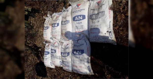 Bitlis'te yarım ton amonyum nitrat yaklandı