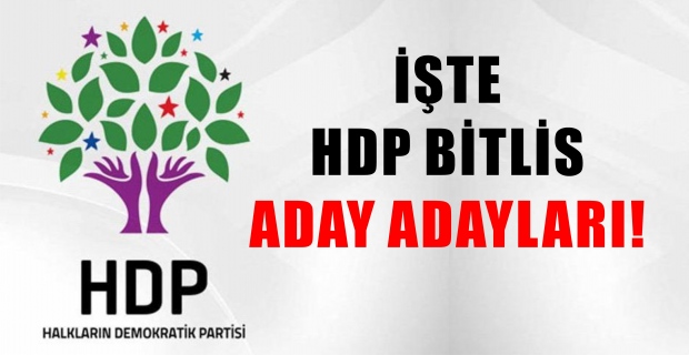 İşte HDP Bitlis 'Aday Adayları'! -SON LİSTE-