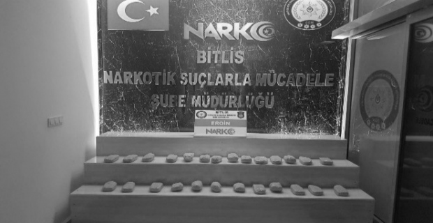Bitlis'te 13 kilo eroin ele geçirildi