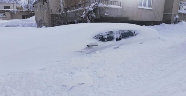 Tatvan'da 3 günde 2 metre kar yağdı
