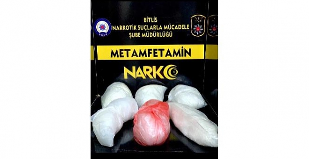 Bitlis'te 3 kilo 34 gram metamfetamin yakalandı