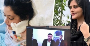 Demirtaş ve Mızraklı Mahsa Amini’nin katledilmesini saçını kazıtarak protesto etti