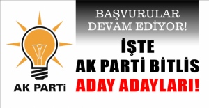 İşte Ak Parti Bitlis ‘Aday Adayları’! -SON LİSTE-