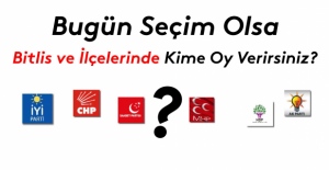 Bugün seçim olsa Bitlis ve ilçelerinde kime oy verirsiniz?