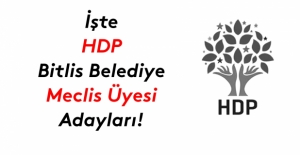 İşte HDP Bitlis Belediye meclis üyesi adayları listesi!